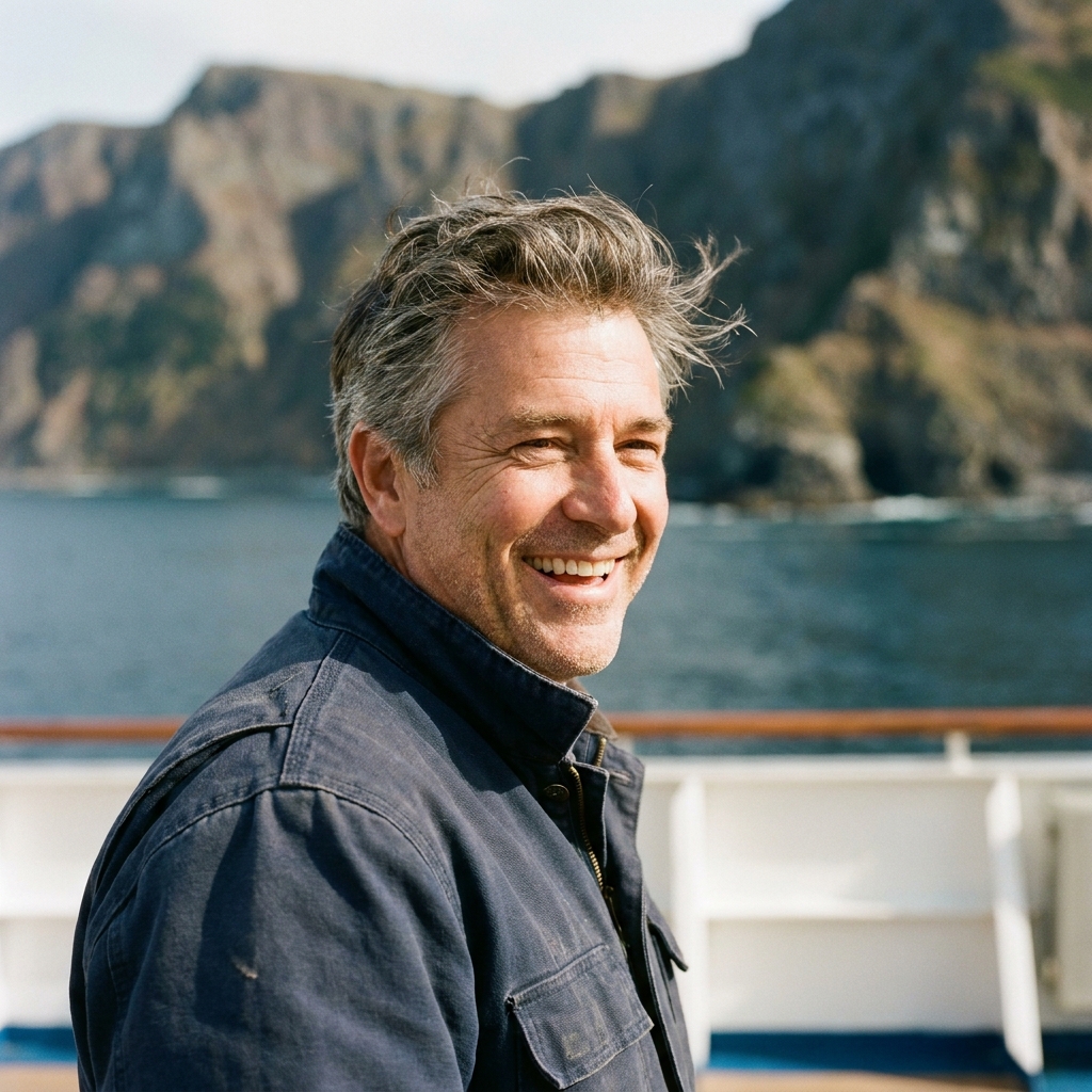 Happy traveler
